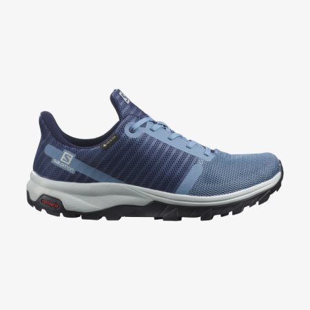 Salomon OUTBOUND PRISM GORE-TEX Womens Hiking Shoes Blue UK PHOK